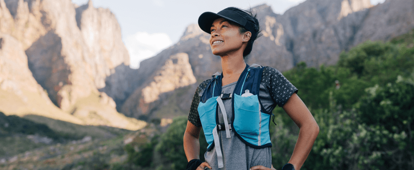 Femme sur la montagne