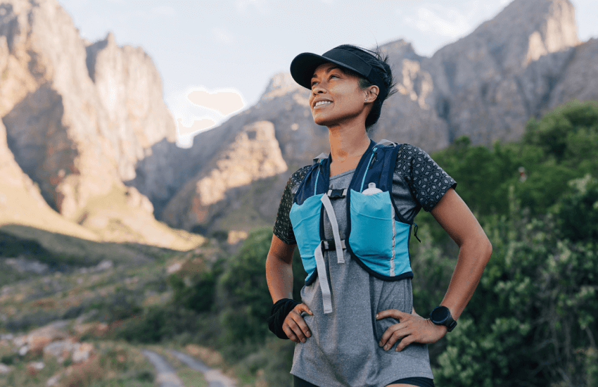 Femme sur la montagne